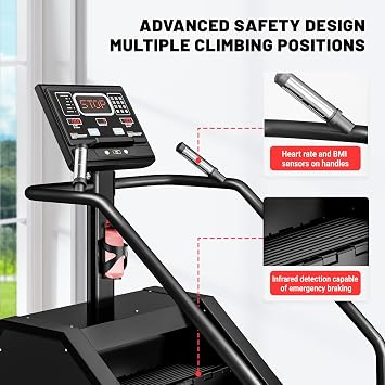 JELENS Stair Stepper Machine with LED Screen, 550 LBS Commercial Grade Stairmaster Machine, Stair Climber with 15 Resistance Levels, 24-163 Steps/Minute
