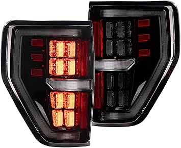 Morimoto XB LED Taillights Fits 2009-2014 Ford F-150 and Raptor, Plug and Play Smoked Lens Taillight Assemblies with UV Lens Coating LF721