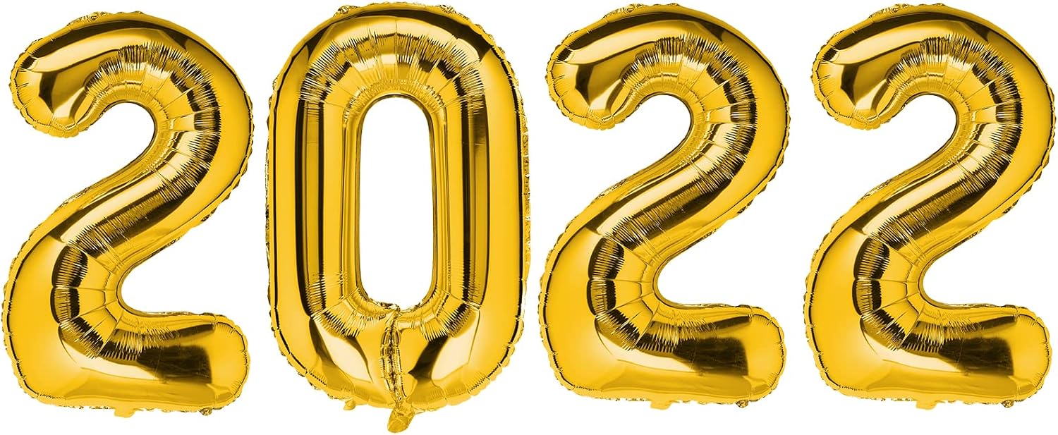 2022 Balloons 40 inch Large Mylar Foil Number Balloons for Graduation 2022 Decorations Party Supplies