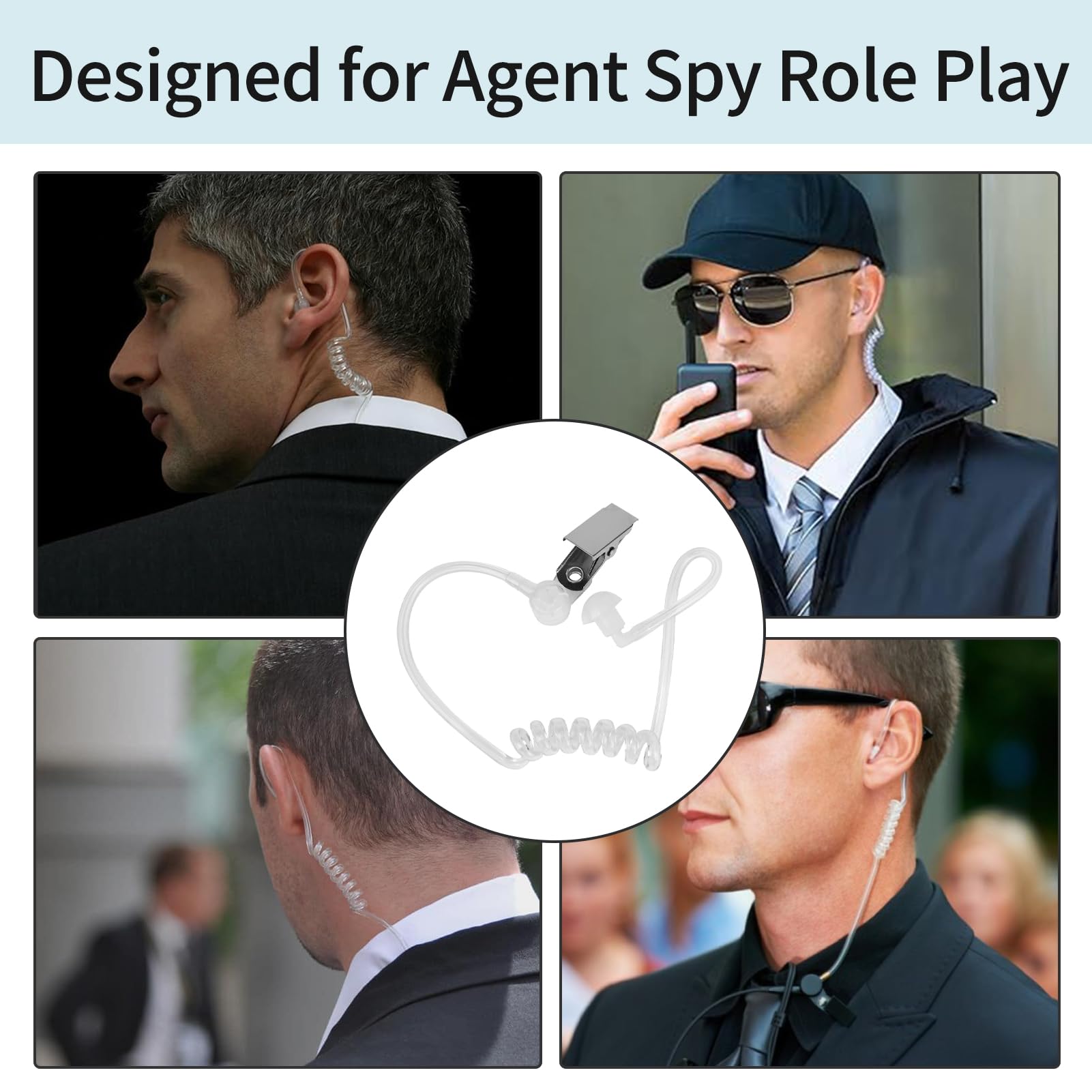 MECCANIXITY Ear Piece Headset Earpiece Agent Secret Earpiece Costume