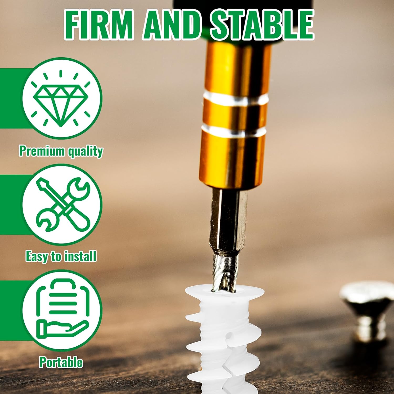 100PCS Self Drilling Drywall Anchors,Plastic Wall Anchors,Heavy Duty Dry Wall Anchors for Hanging Sheetrock, Ideal for Homeowners, Diyers and Renters