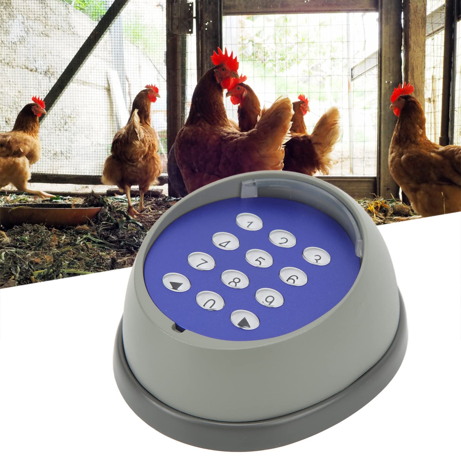 Drahtlose Tastatur, Drahtlose Automatische Codeeingabe, Tortastatur für Automatische Toröffner, Drahtlose Sicherheitstastatur, Remote-Türbedienfeld mit Zubehör für Elektrische Hühnerstalltüren