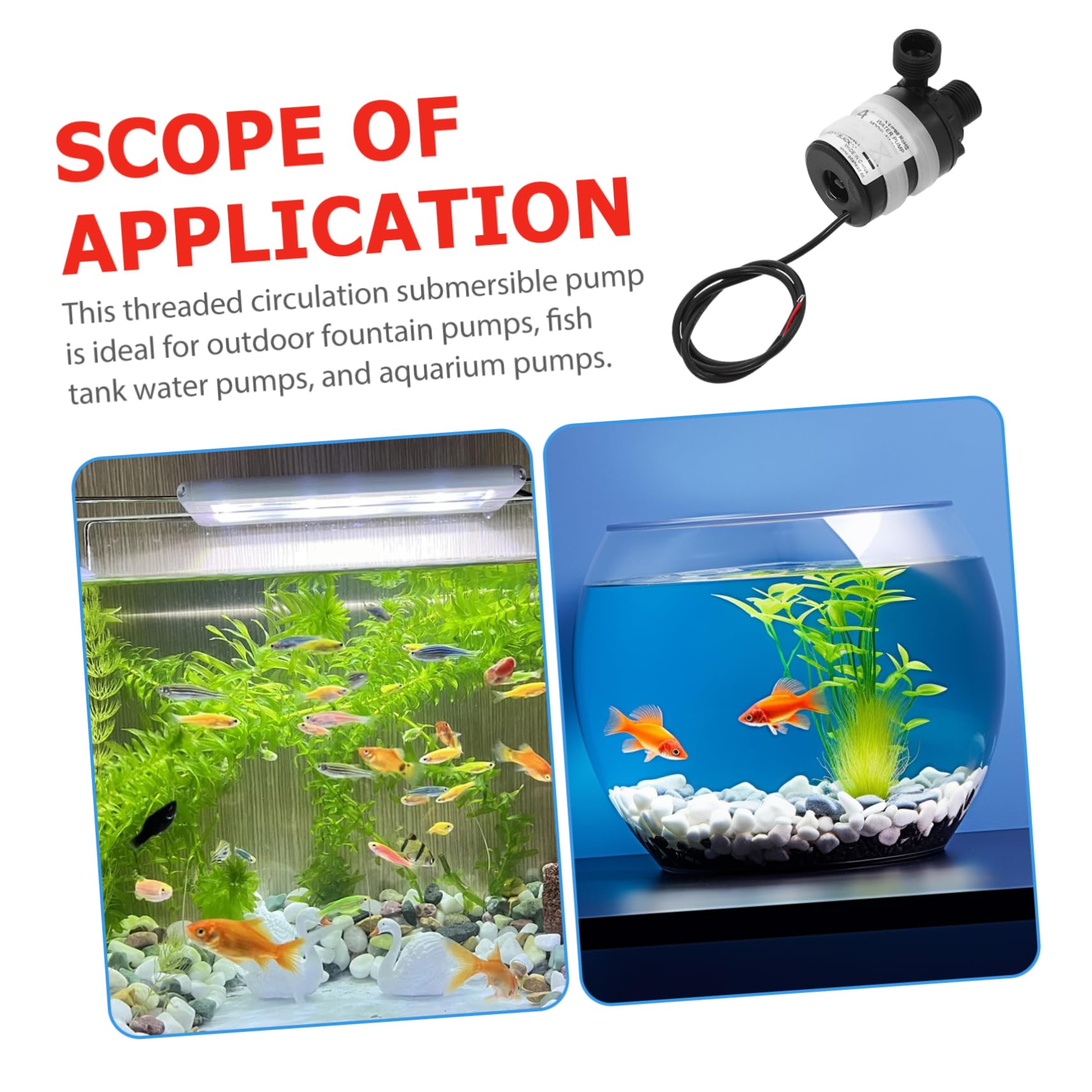 12v Pompa Sommersibile Per Circolazione Fontane e Pescicoltura Adatta Per Acquari e Laghetti Design Compatto e Facile Installazione