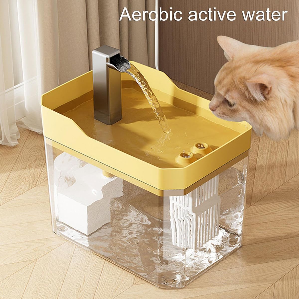 Amazon | ペット自動給水器 猫 自動給水器 蛇口式 1.5L 静音循環式 空