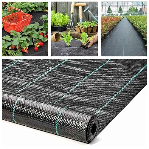 ALTRUISTIC Weed Barrier Landscape Control Fabric Ground Cover Garden Weed Block Nonwoven Heavy Duty Landscaping (5FTX100FT)