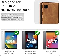 Vista 2 de Antbox Funda para iPad de 9 generación (2021) iPad de 87 generación con soporte para lápiz Función de reposoencendido automático de cuero PU Funda