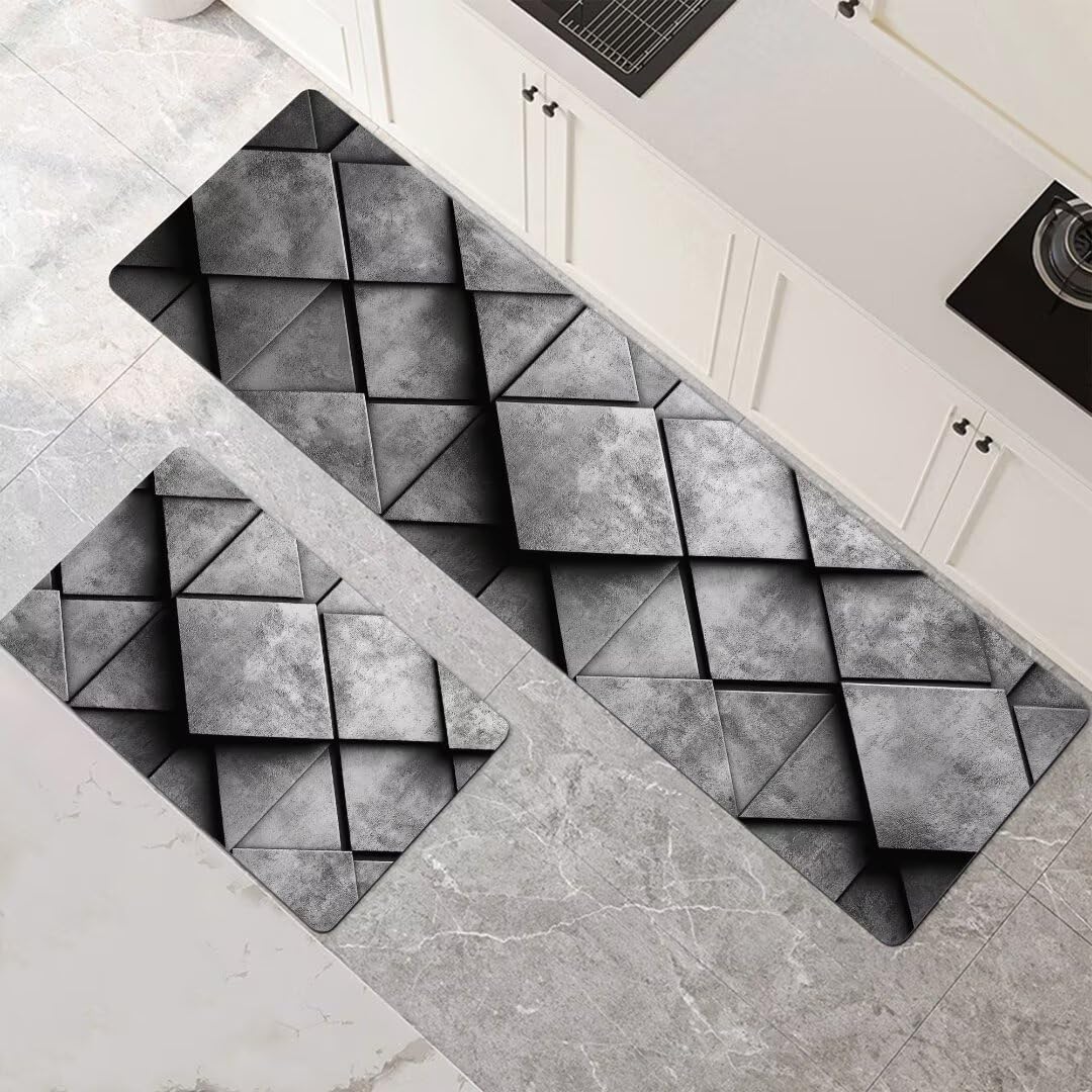 Alfombras de cocina súper absorbentes de dos tamaños con reverso antideslizante