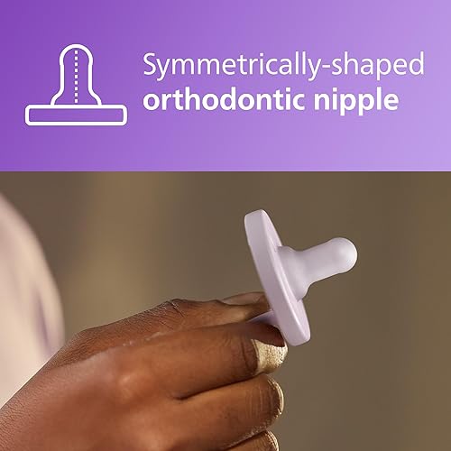 Miniatura 3 de Philips Avent Soothie - Chupetes de ortodoncia para bebé, 100 % silicona, sin BPA, para bebés de 3 a 18 meses, 2 lilas y 2 rosas, paquete de 4,