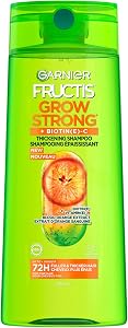 Garnier Fructis Grow Strong Biotin Shampoo for Thicker Hair, with Vitamin C, adds Volume to Fine Hair, 650ml