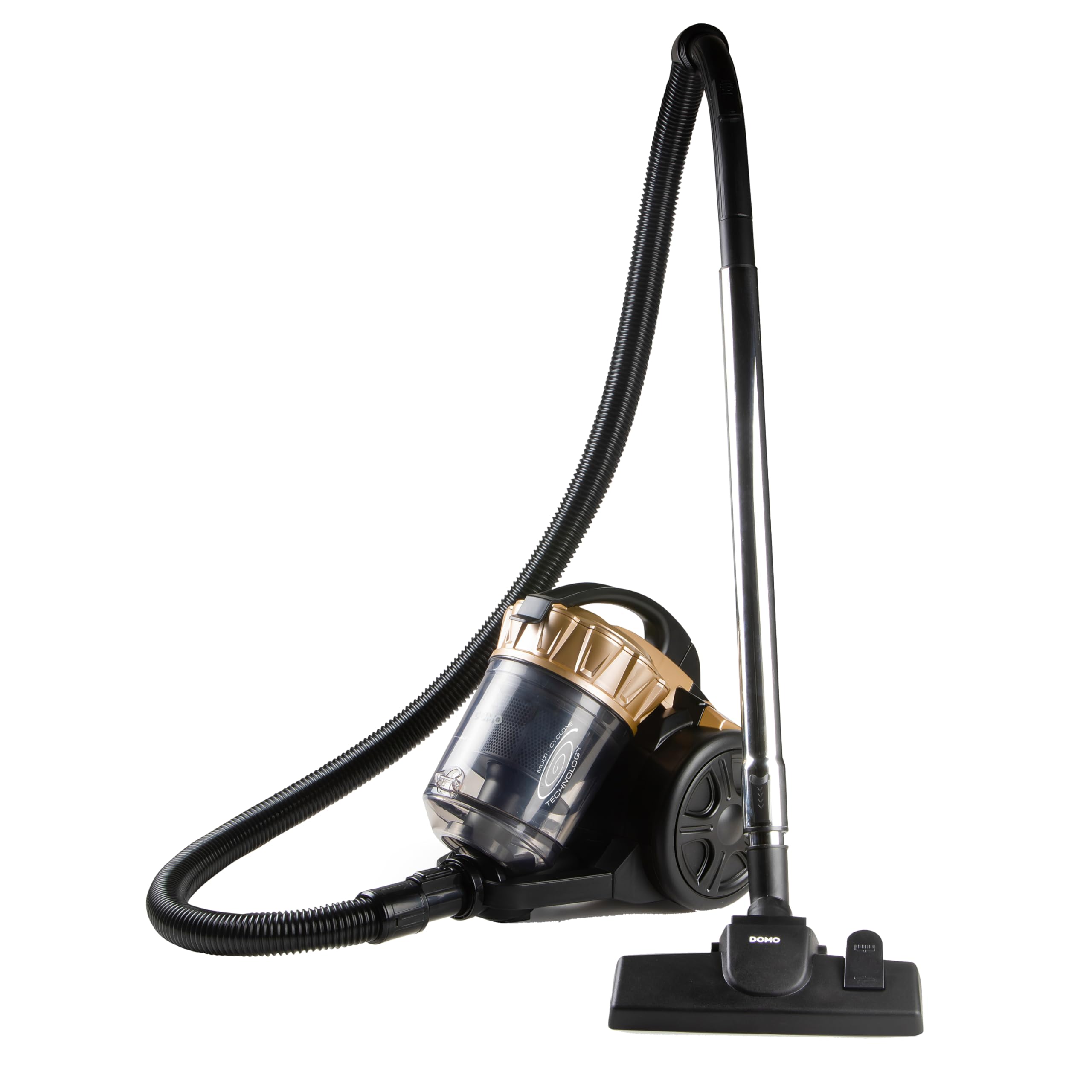 Domo DO7297S - Aspiradora sin Bolsa - Multiciclón - 2,5 L - 700 W - Dorado/Negro