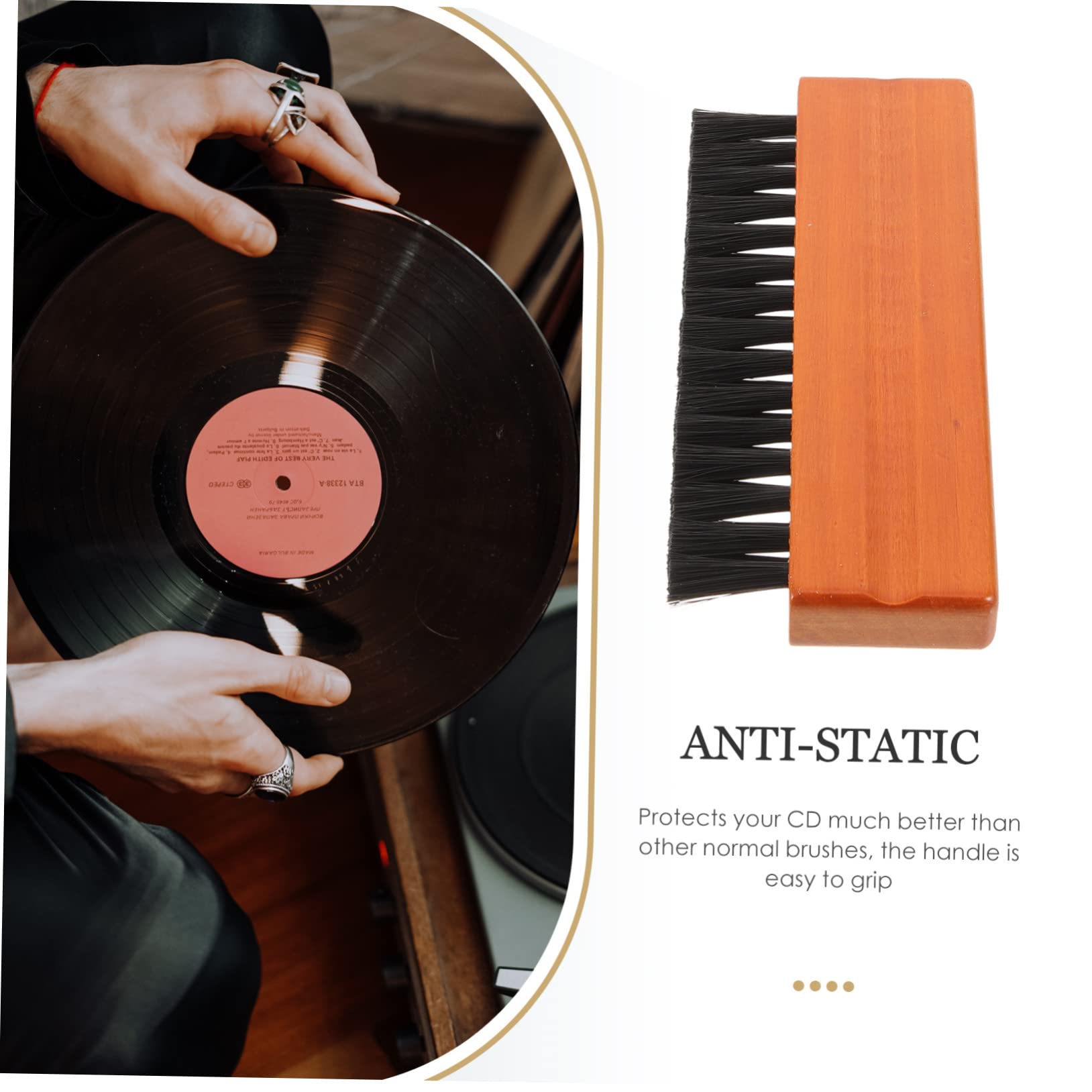 Hemobllo 3pièces Brosse De Nettoyage Antistatique pour Disques Vinyles Brosse à Poussière pour Éfficace des Enregistrements Audio à Domicile