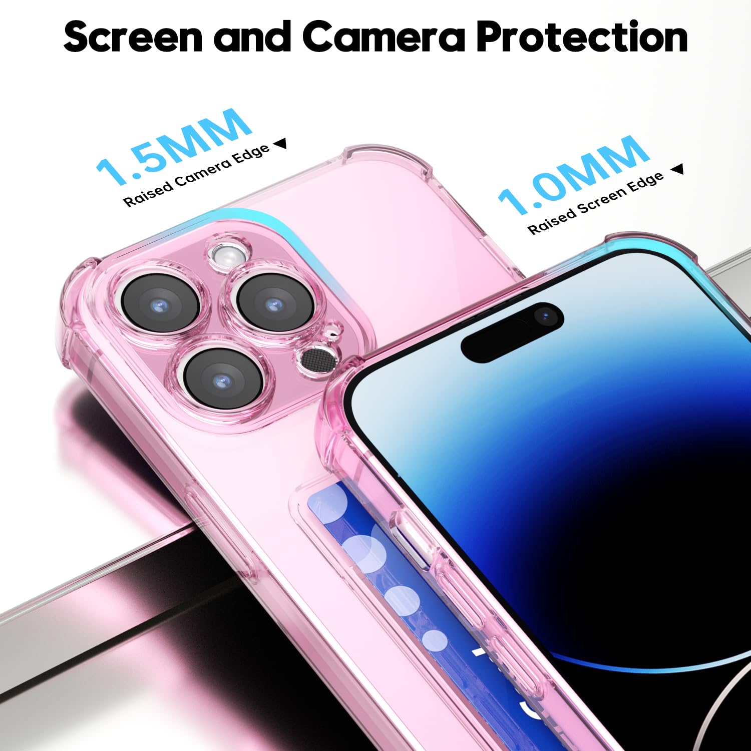 Svanove for iPhone 14 Pro Case Wallet Clear, Card Holder Case with Credit Card Slot - Image 4