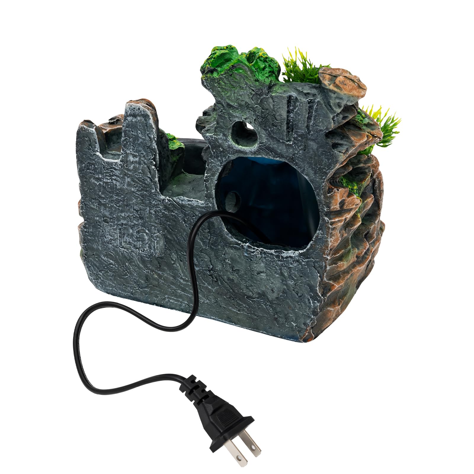 Fontana da Tavolo con Organizer per Letteratura, Fontana da Tavolo elettrica, Kit per Cascata, Fontana da Tavolo con Pompa Automatica