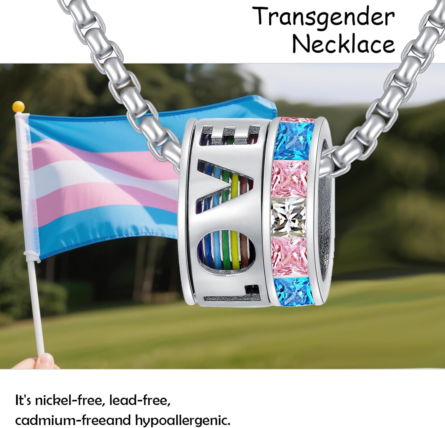 Pride Necklace Gifts for Women Men 925 Sterling Silver Rainbow Pride Pendant LGBT Gay Necklace Jewelry Gifts for Lesbian - Image 7