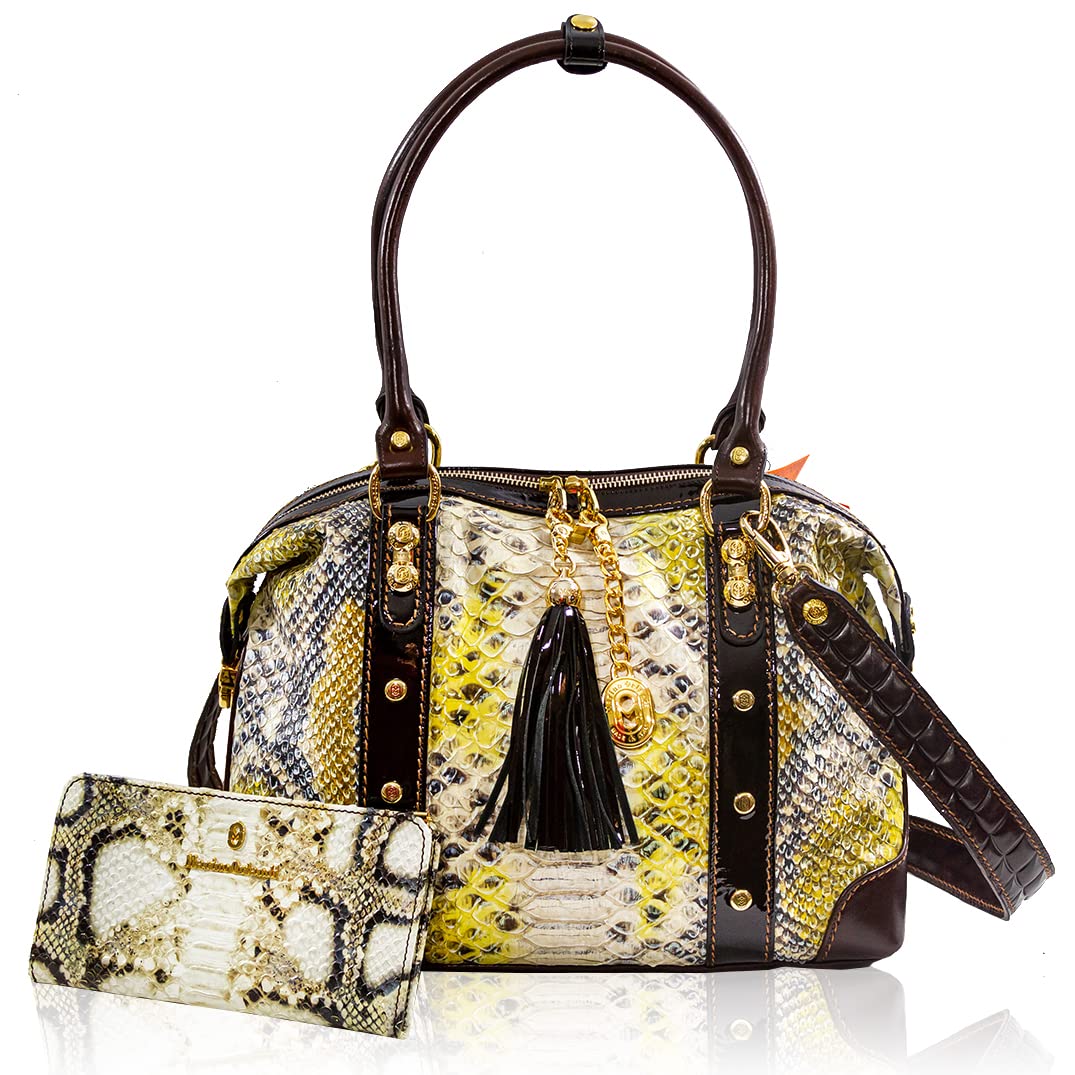 yellow designer purse