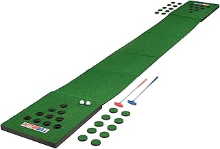 PutterBall XL Golf Game Set – The Original 10 Cup Putting Pong Edition with 2 Putters, 2 Balls, Green Mat and Hole Covers – Fun Putter Golf Game for Backyard, Office, Indoor Outdoor Parties