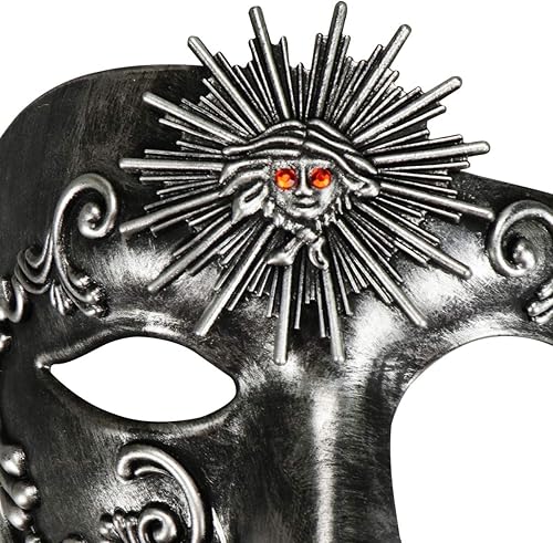 Miniatura 7 de Thmyo Half Face - Máscara de mascarada de carnaval veneciano para hombre, diseño vintage de Phantom of the Opera