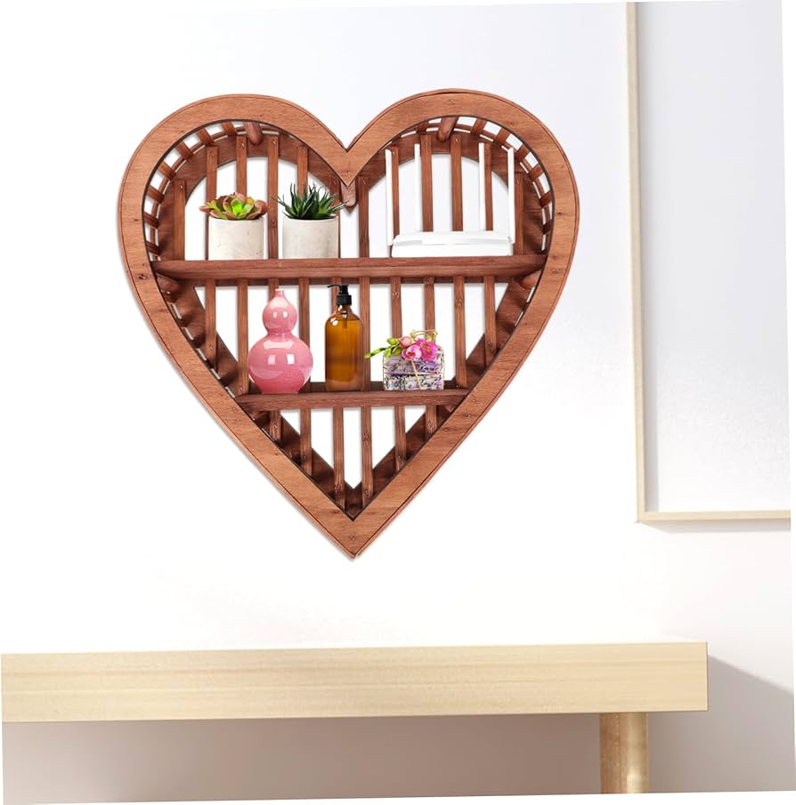 木製ハート型シェルフ⭐︎値下げ中 木製ハート型シェルフ⭐︎値下げ中
