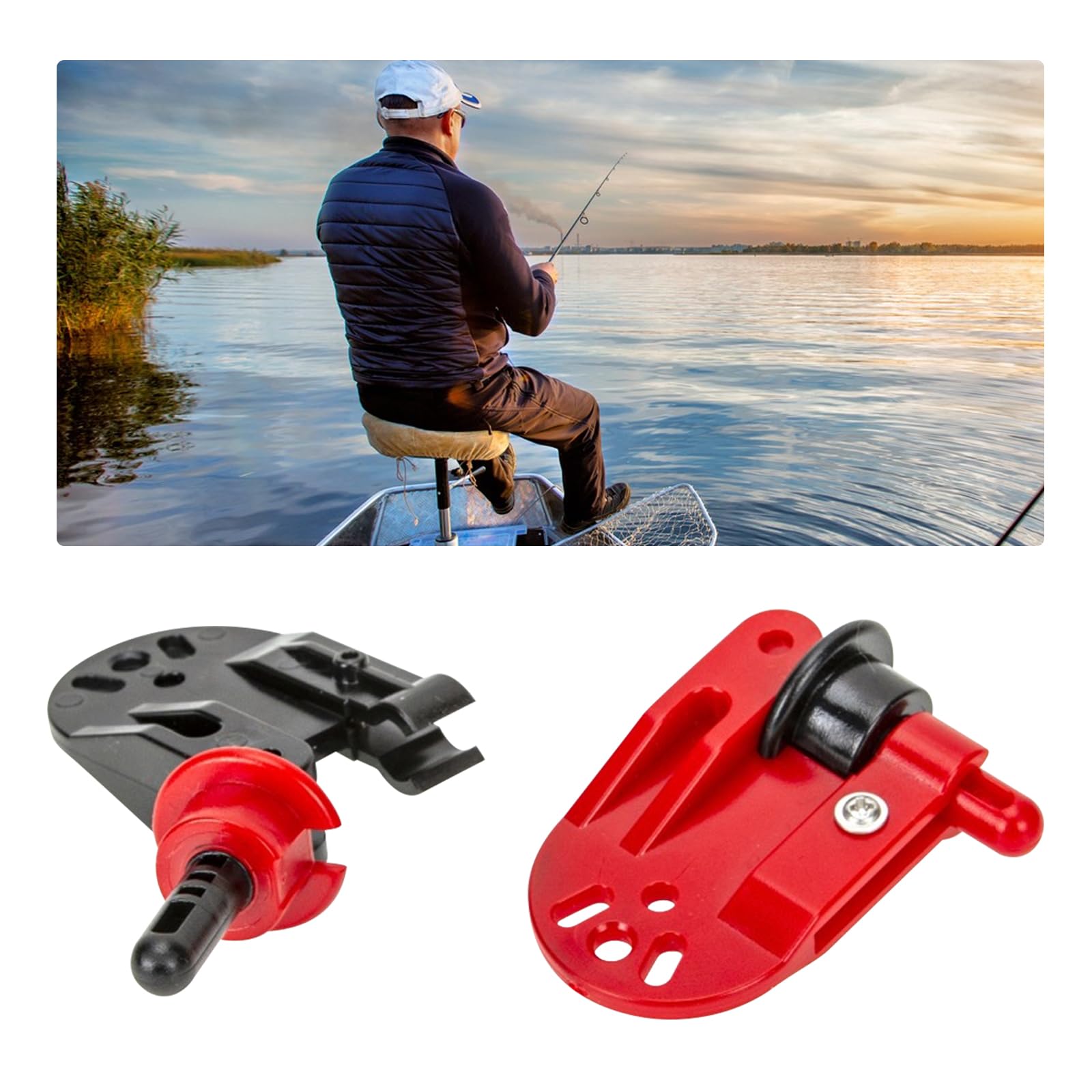 10 x Angel-Entriegelungs-Clips, Hobelbrett-Entriegelungs-Clips, schwere Spannung, Schnappverschluss, Angelzubehör für Offshore-Angelgeräte, Schlepp-, Downrigger-Clips