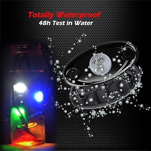 Miniatura 2 de TJX-Inc Kit de 8 luces LED RGB de neón multicolor para todoterreno, camión, automóvil, ATV, SUV, vehículo, barco, debajo de la carrocería, luces de