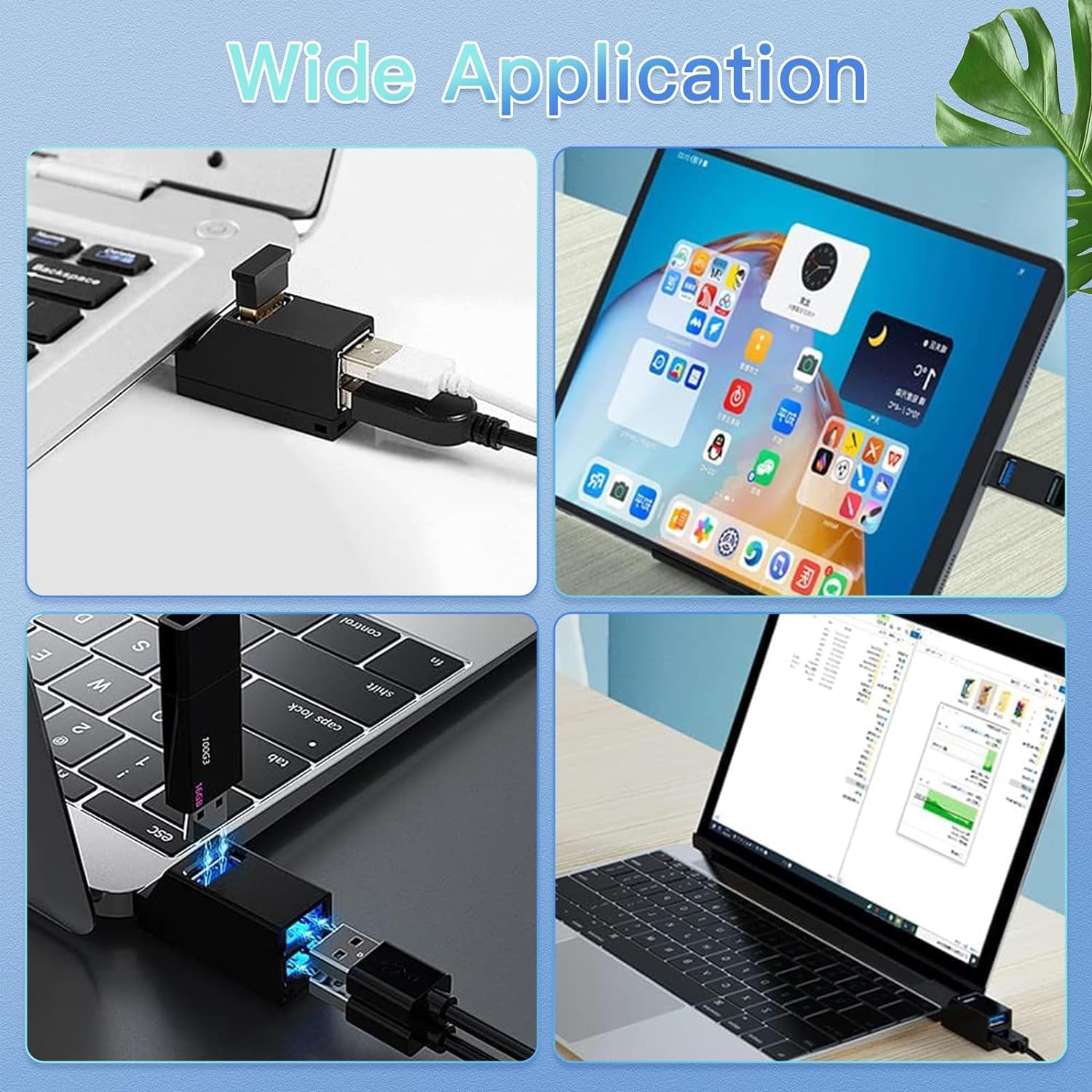 USB Hub,USB 3.0 3 Port,High Speed Car USB Splitter,Plug and Play for MacBook, Mac Pro/Mini, iMac, Surface Pro, XPS, Notebook PC, USB Flash Drives, Mobile HDD, USB Radiator, Scanner, Mobile