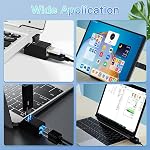 USB Hub,3 Port High Speed Splitter Plug and Play Bus Powered for MacBook, Mac Pro/Mini, iMac, Surface Pro, XPS, Notebook PC, USB Flash Drives, Mobile HDD, USB Radiator, Scanner, Mobile Phone (Black)