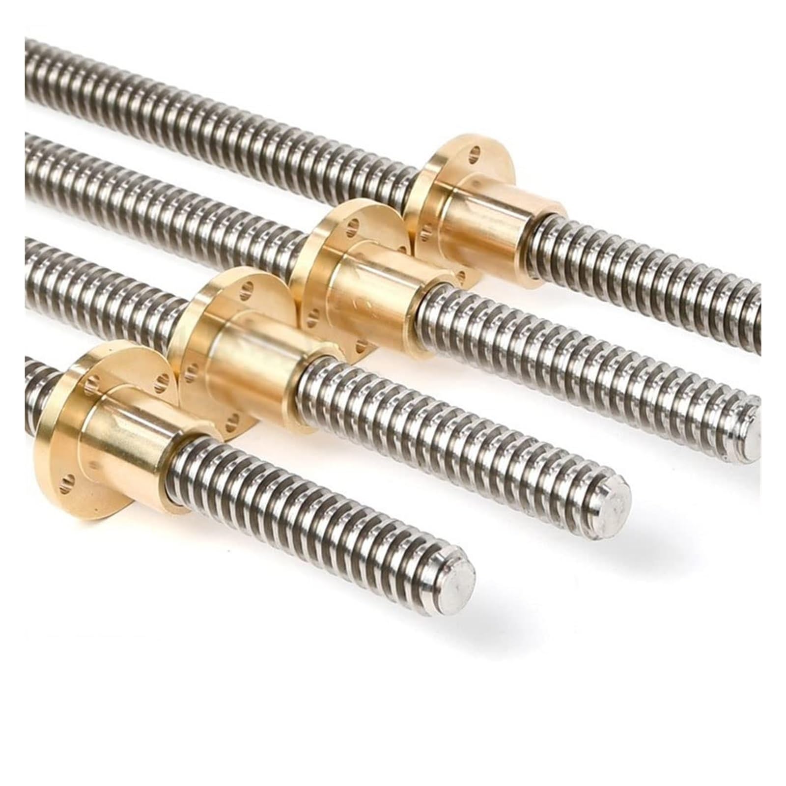 MEMEM 3D Printer T12 Lead Screw Length 100-600mm Lead 12mm Stainless Steel Trapezoidal Screw With Brass Nut, 1pcs(550mm)