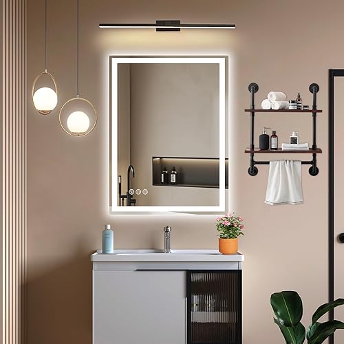 Miniatura 2 de Moonee Led Mirror for Bathroom, 24 X 32 Bathroom Mirror with Lights Dimmable &amp; Anti-Fog, Smart Lighted Mirrors for Bathroom Wall with Frontlit,IP54,