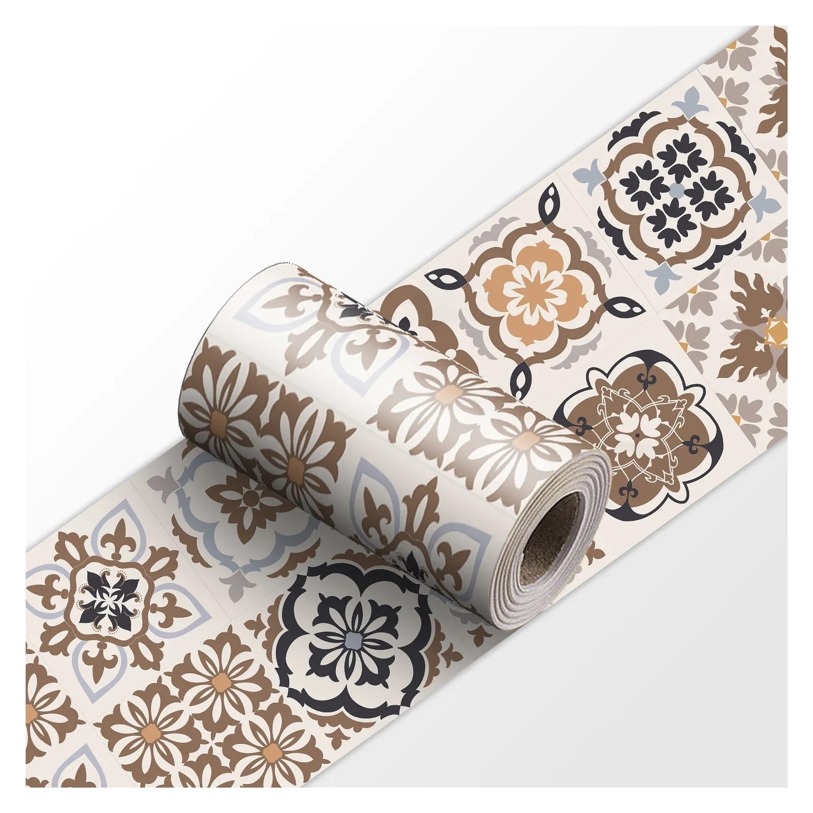LCKKJHG Wallpaper Borders Self Adhesive 1pcs Ceramic Wall Stickers Peel & Stick Kitchen Backsplash Decorative Waist Line Tile Strips for Bathroom Skirting(YX-166,10cmX240cmX1roll)