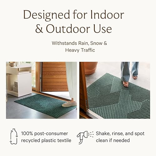 Miniatura 6 de Strå - Tapete para puerta delantera, para interiores y exteriores, impermeable, decoración escandinava del hogar, tapete de otoño, alfombra lavable