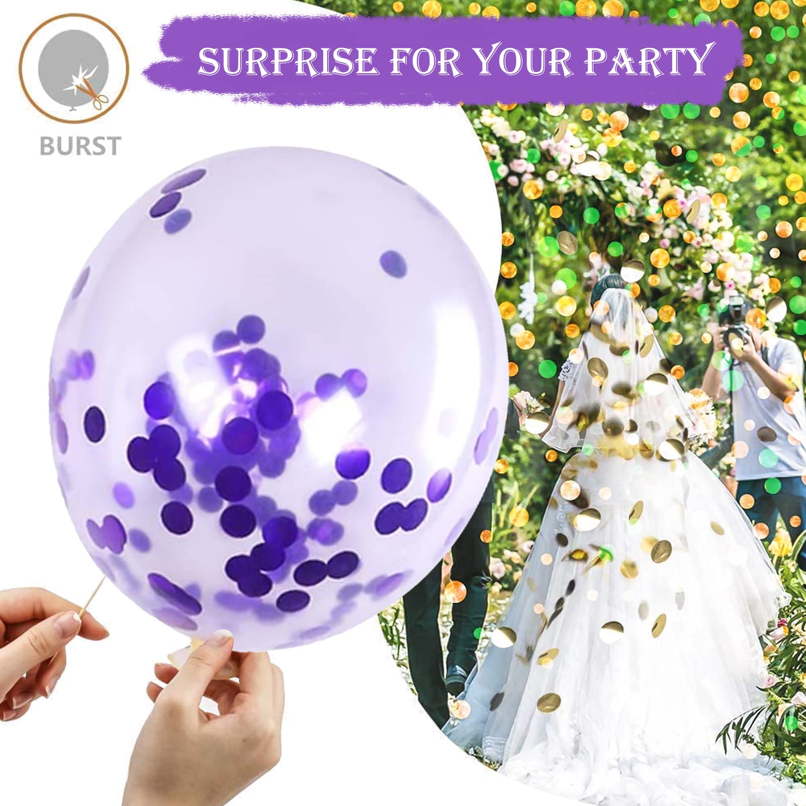 60 Bunte Konfetti-Ballons Mit Zubehör - Perfekt Für Jede Party!