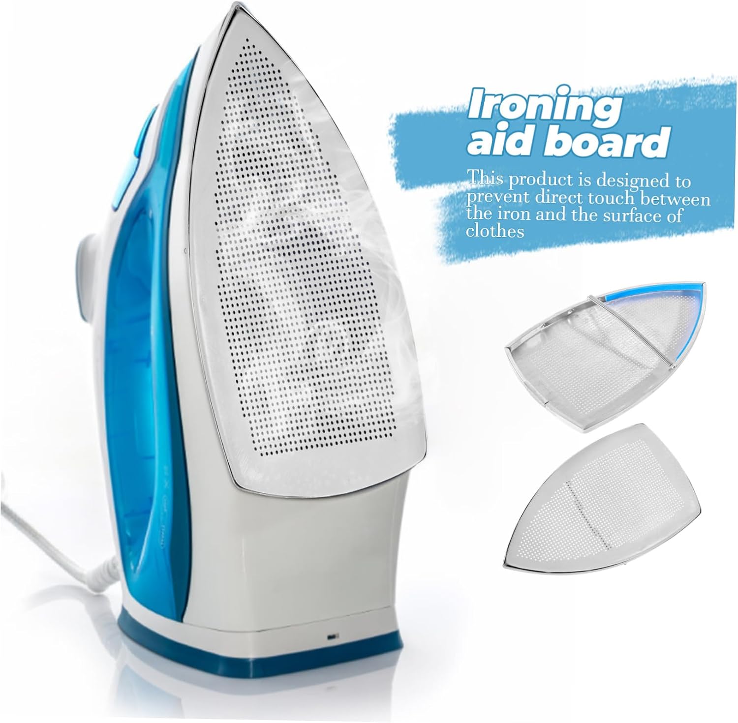 KICHOUSE Ironing Aid Board Protector Iron Shoe Cover for Easy Prevent Scorching Sticking Compatible Iron for Home Use