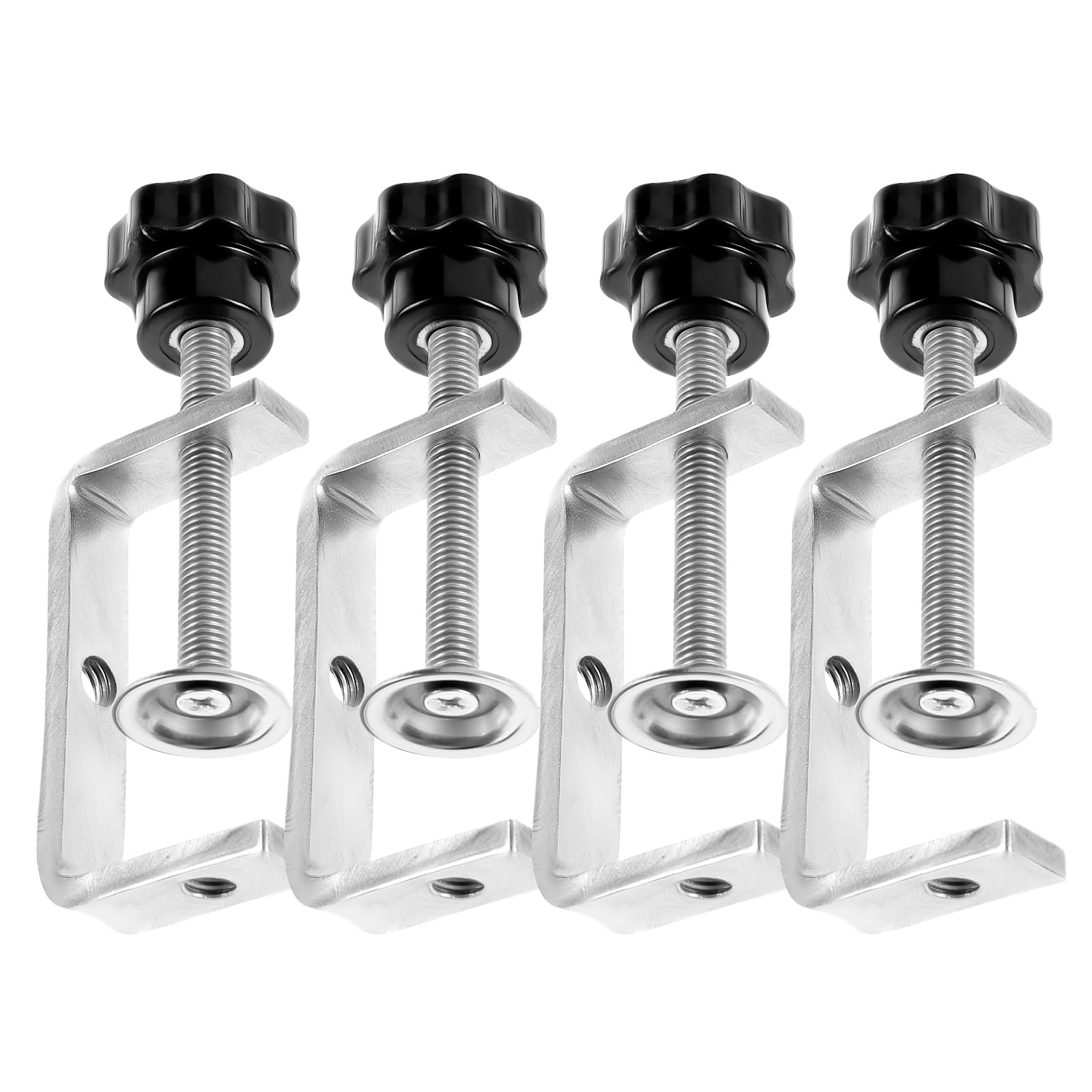 4 Pièces Serre-Joints de 10 à 60 mm Pince en C en Acier Inoxydable Réglable Pince de Fixation Table Soudage
