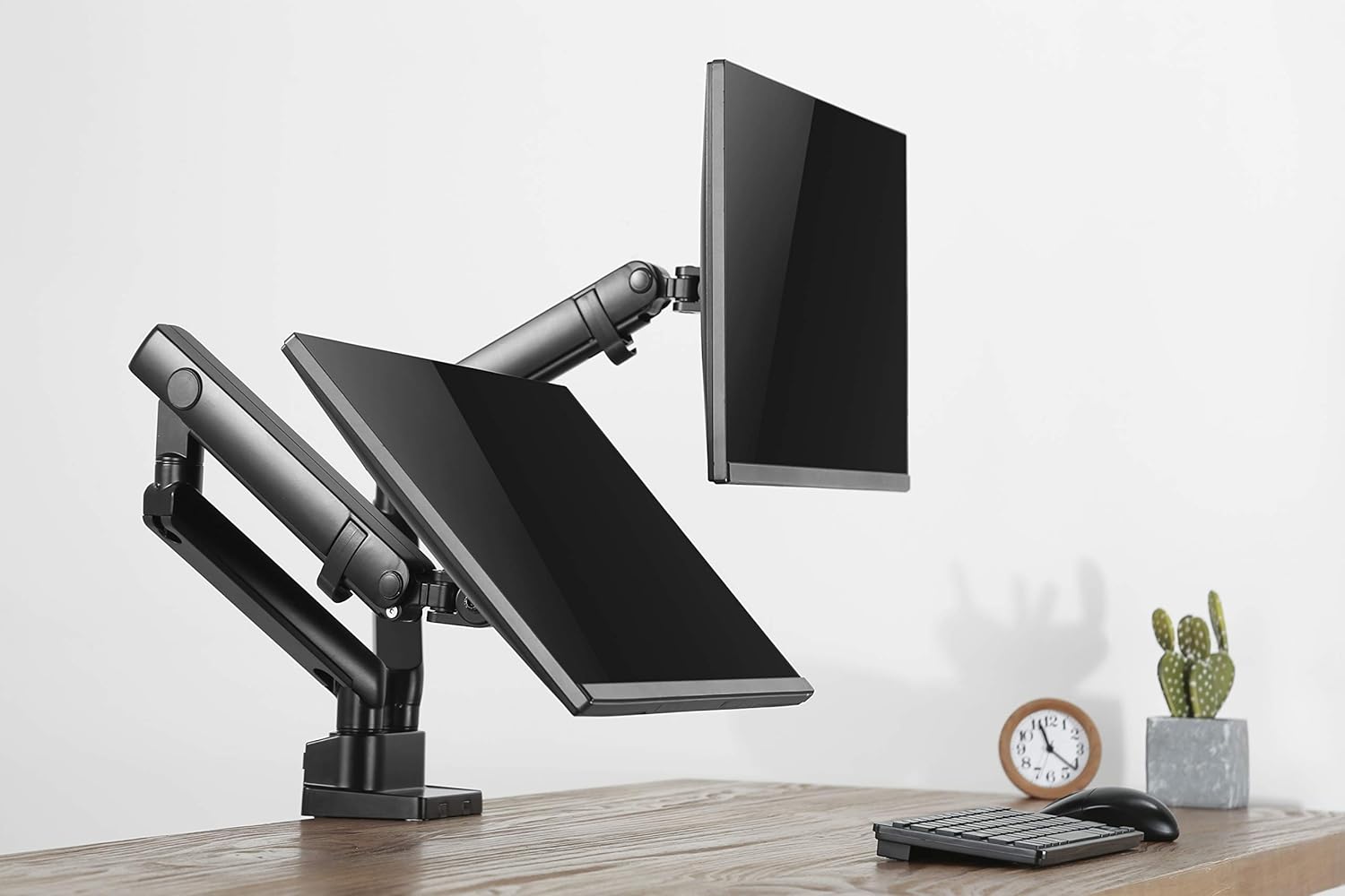 Amer Mounts | 17"-32" | LED LCD Monitor Arm | Hydra Lift Articulating Arm | Clamp and Grommet Base