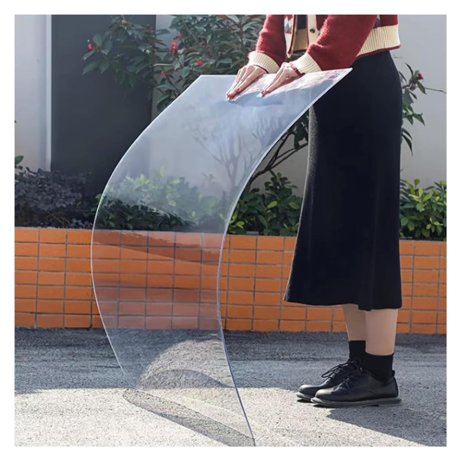 Hoja De PláStico AcríLico Transparente Láminas De Policarbonato Transparente, Revestimiento De Techo Transparente, Transmisión De Luz Con Protección UV, For Paneles De Vidrio For Exteriores, Marquesin