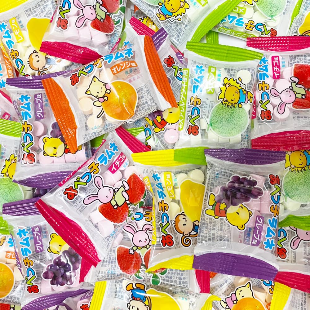Amazon.co.jp: あべっ子ラムネ 5種バラエティ 1kg（約200袋）メガ