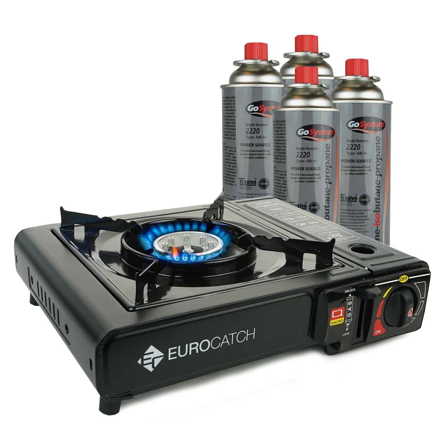 Réchaud De Camping Gaz Portable - Ultra Léger En Métal, Mallette De Transport, Allumage Piézo, Réglage Flamme, Pour Rando, Pique-nique