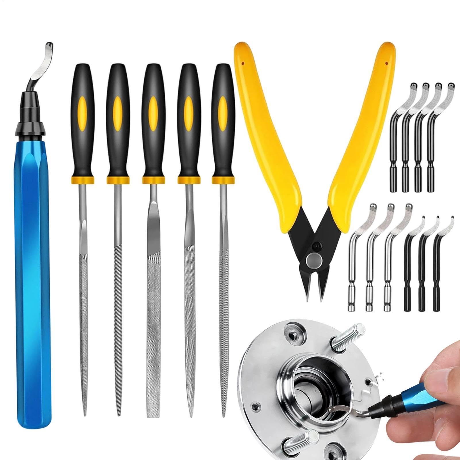 Ensemble de limes à aiguilles kit multifonction d'ébavurage en acier - 8