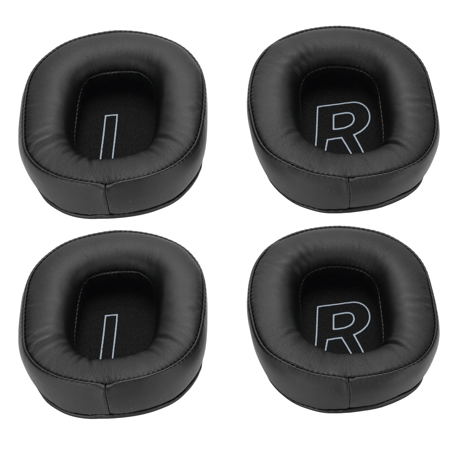 Ejoyous Cuscinetti Auricolari di Ricambio, Cuscinetti Auricolari in Memory Foam in Pelle Proteica, 2 Paia di Morbidi Spessi e Isolanti Acustici per Cuffie da Gioco HECATE (BLACK)