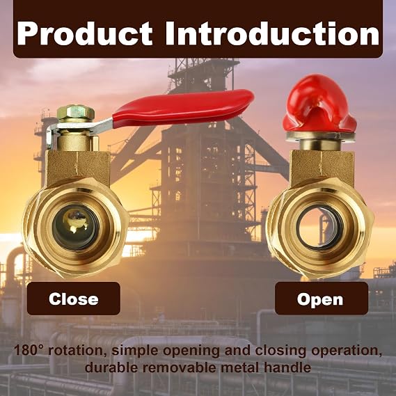 2PCS Brass Water Mini Ball Valve Shut Off, 1/4