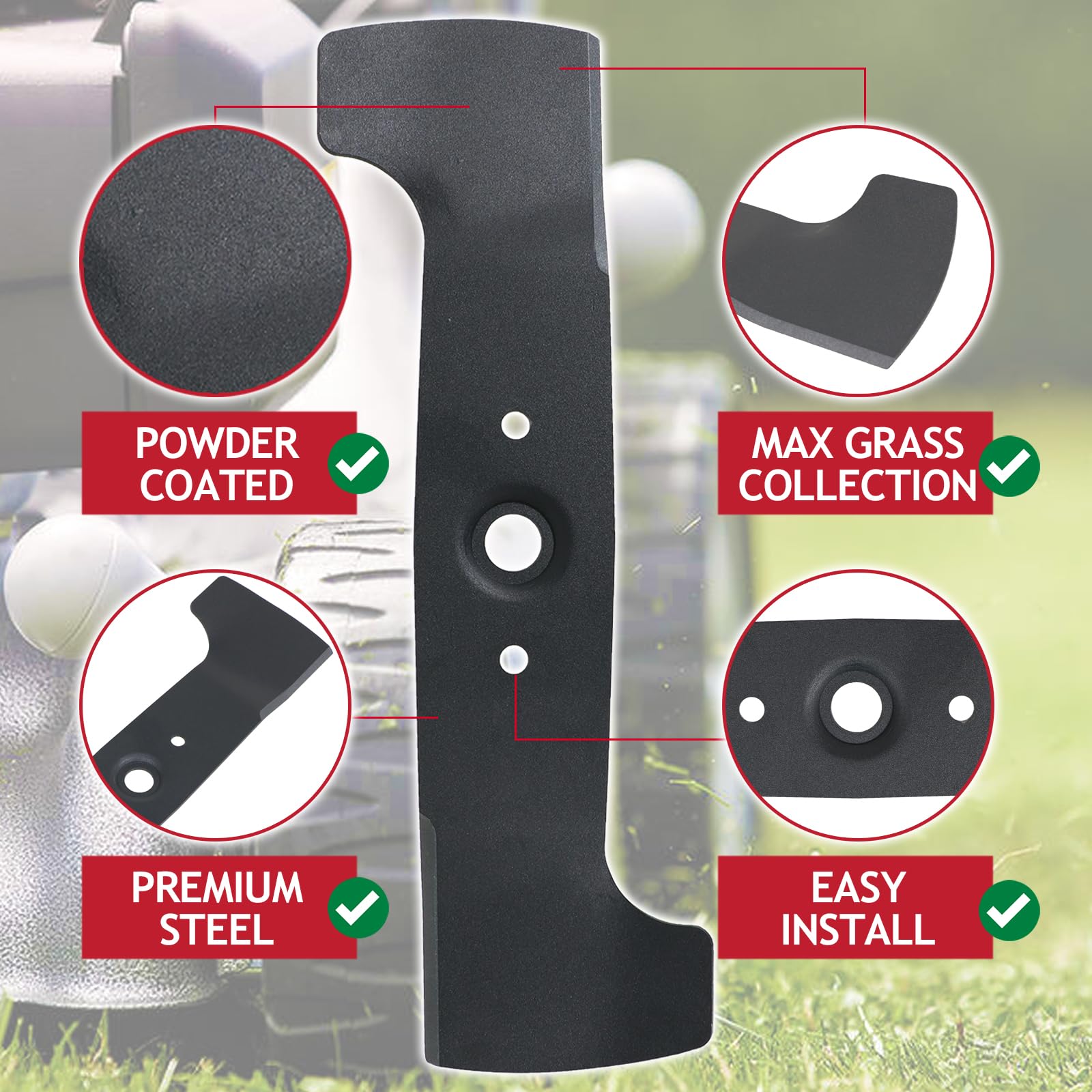 Spares2go Metal Blade compatible with Honda HRG415 HRG415C IZY41 Lawnmower (16") - Image 4