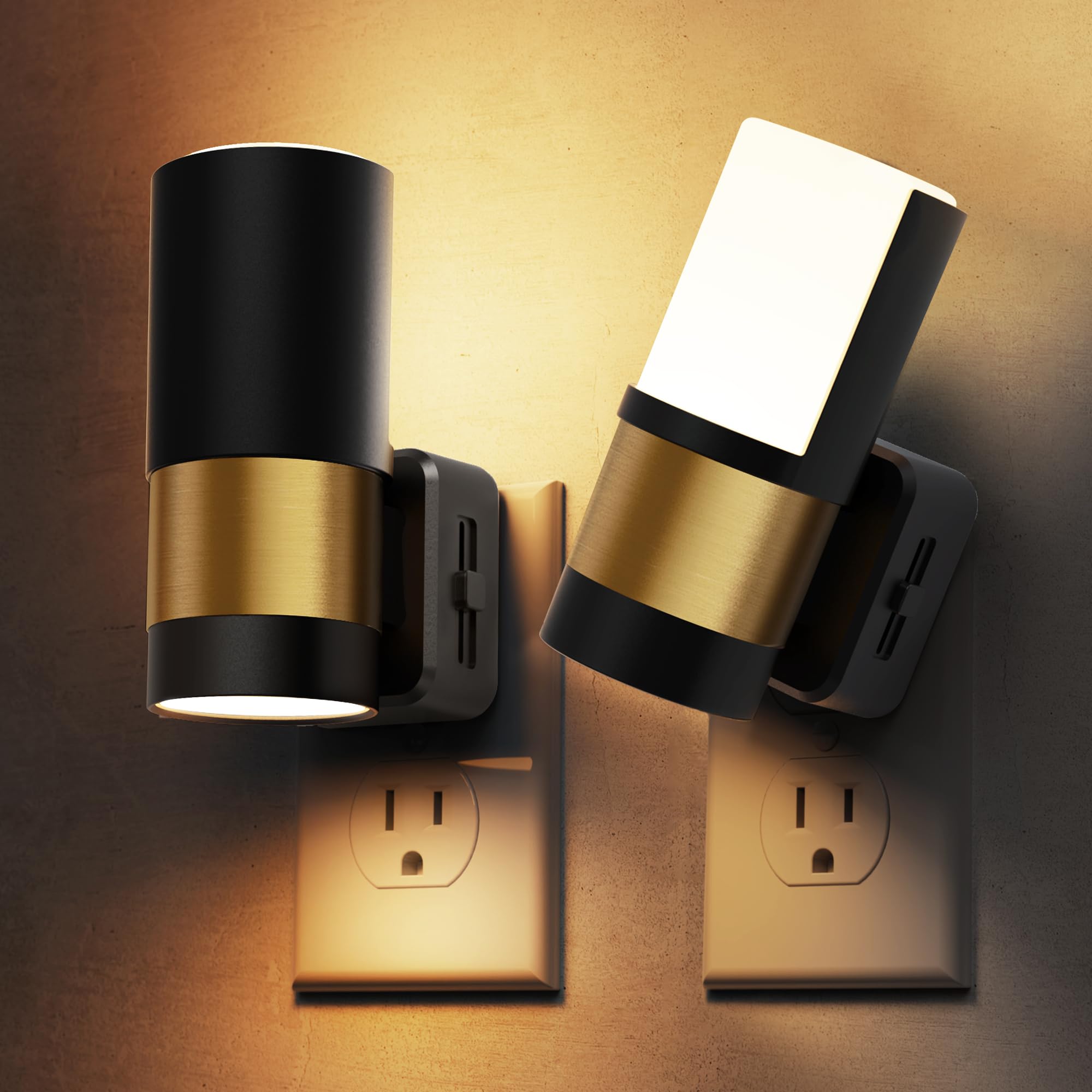 L LOHAS LED Night Lights Plug into Wall with Dusk to Dawn Sensor, 2 Pack