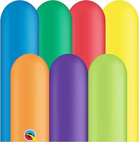 Qualatex 99320 Carnival - Globos de látex surtidos, 160Q, multicolor, paquete de 100