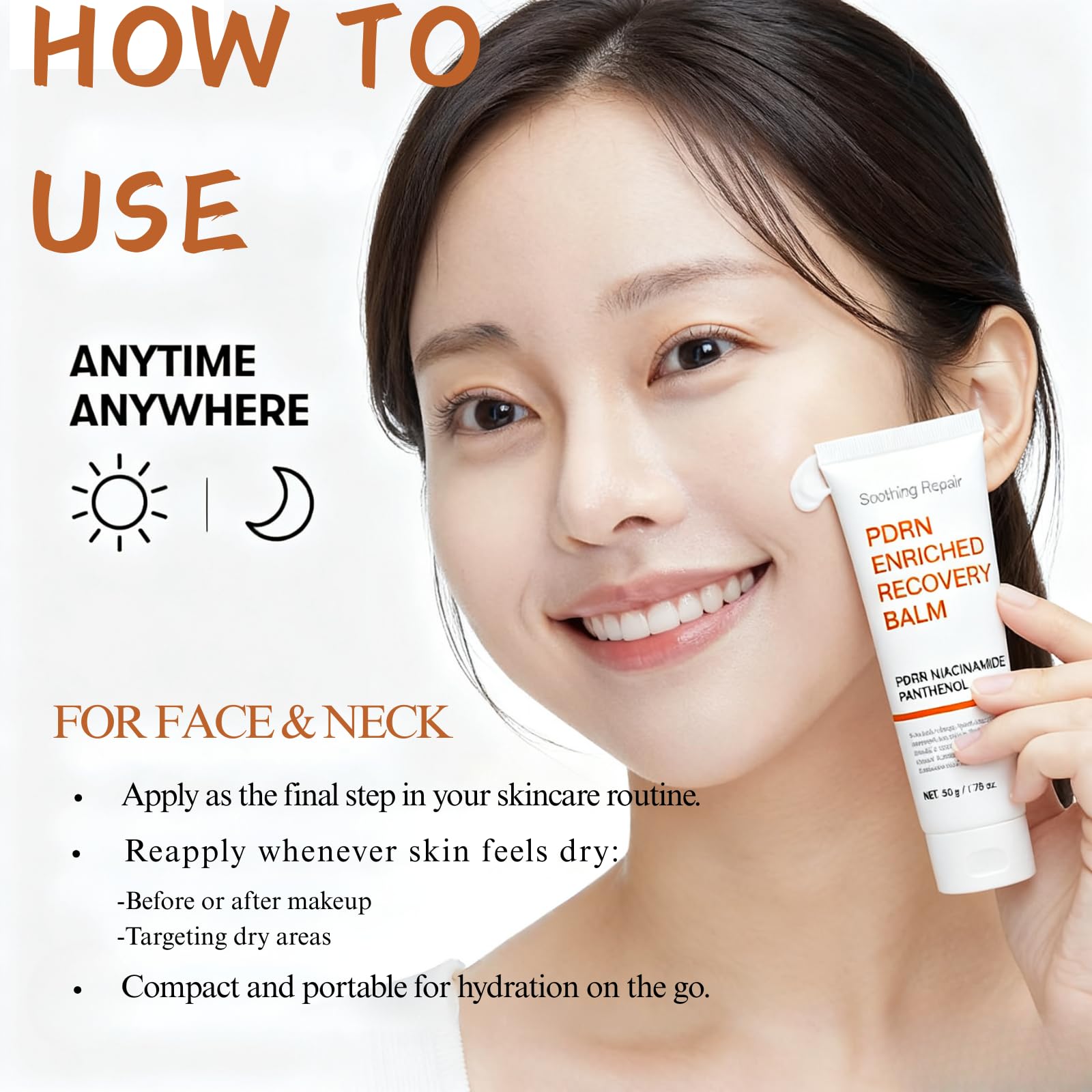 2PCS PDRN Recovery Balm for Face,PDRN Enriched Repair Cream with Niacinamide&Panthenol - Image 3