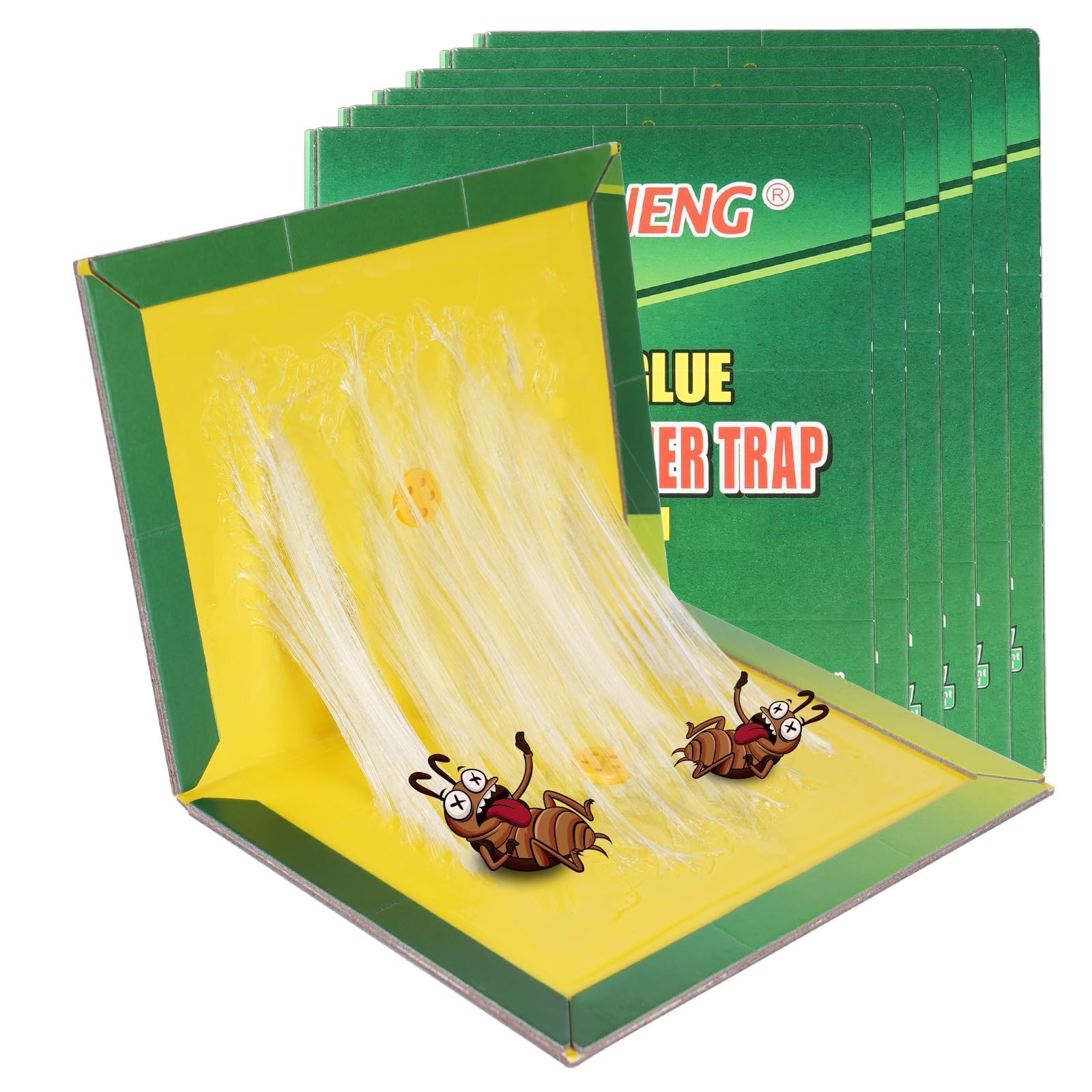 Flintronic 6PCS Sticky Trap Pads,Strong Glue Trap Pads for Indoor Outdoor Home Kitchen Garden