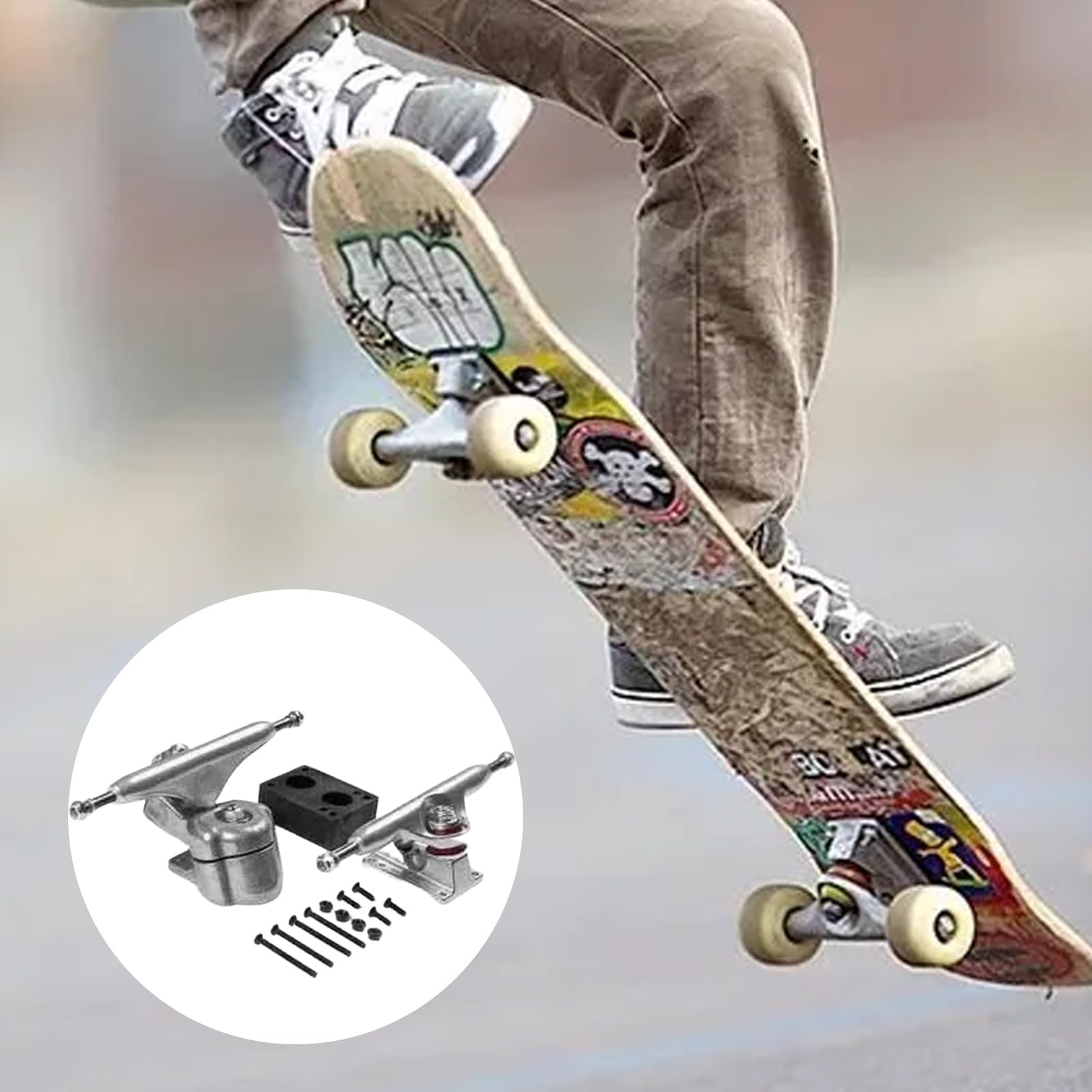 Trucks de Skateboard de Surf – Support arrière réglable, Construction en renforcé, Conception à Pivot Lisse, Installation Facile | Performance, Pratique de la Sculpture, Accessoire YOW,