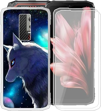 Phone Case for Doogee Blade 10 6.56", with 2 x Tempered Glass Screen Protector, Ultra-Thin Clear Soft TPU Bumper Anti-Scratch Shock-Proof Case for Doogee Blade 10 - XT6
