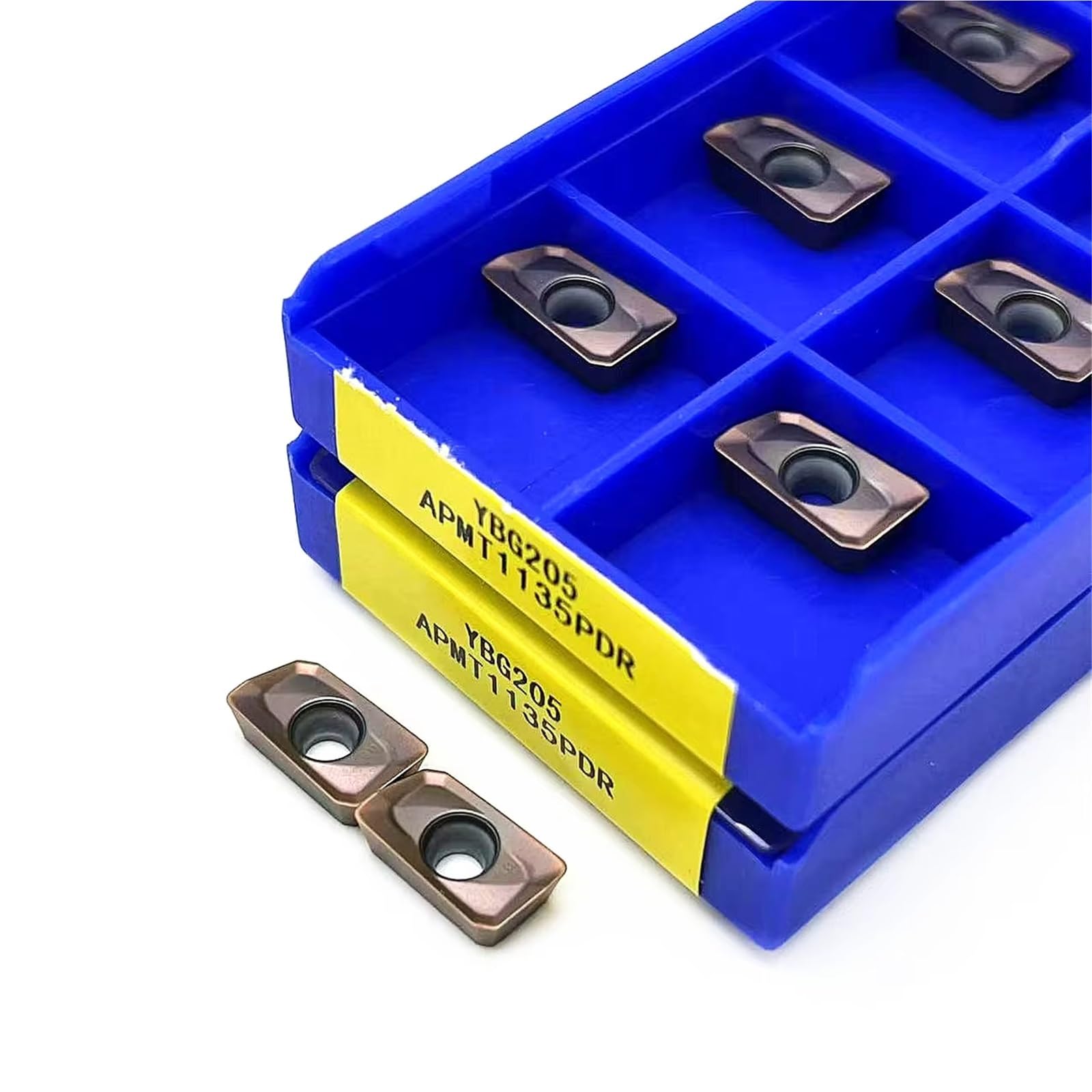 10 Uds APMT1135 YBG205 Inserto De Fresado Para Herramientas Torno Torneado Carburo Acero Inoxidable Cortador CNC