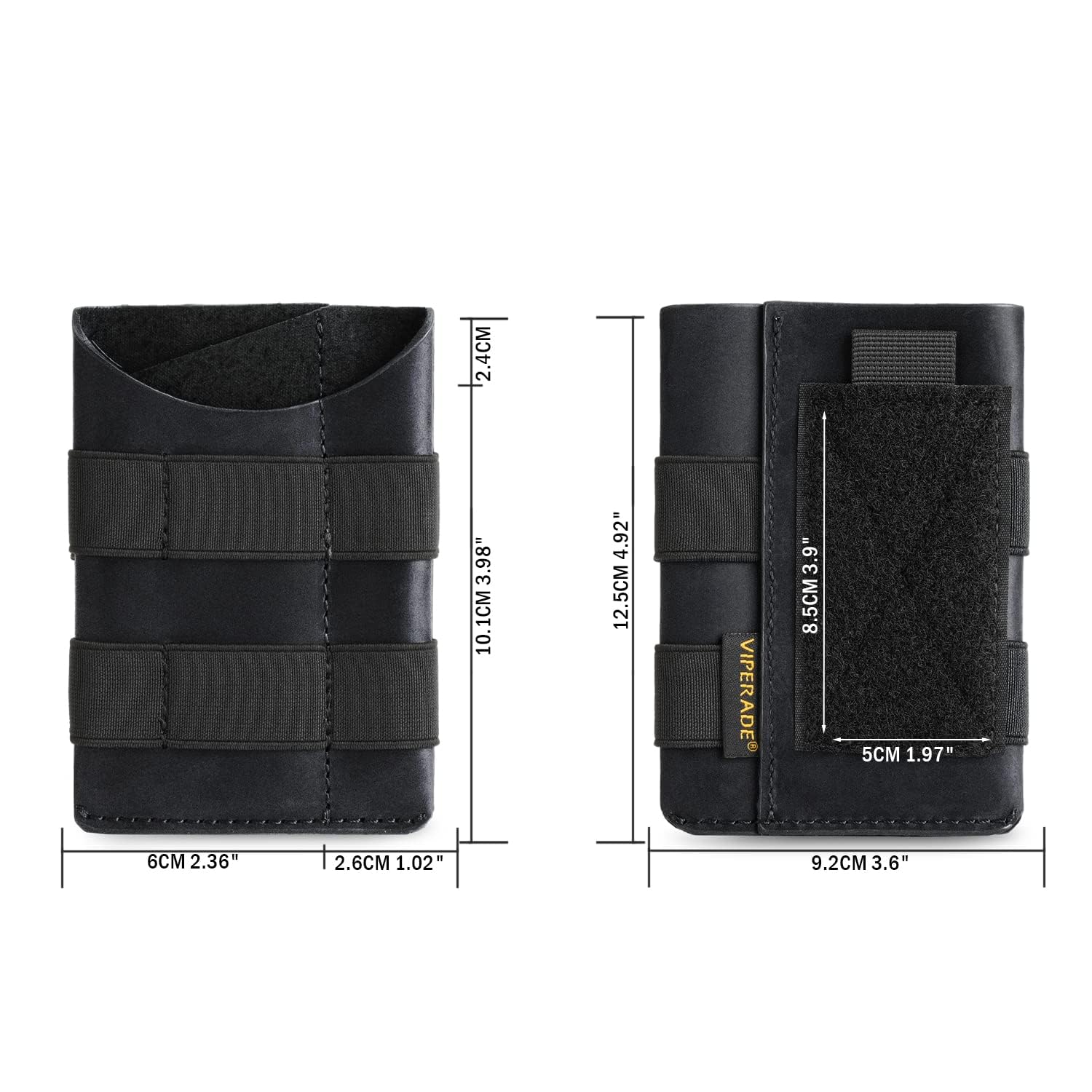 VIPERADE PL5 - Ultra Slim Lightweight EDC Multitool Pouch Organizer Multifunktion Durable Leder Tool Pocket Pouch, Taschenlampenhalter, Stifthalter, Werkzeugscheide, Messerscheide