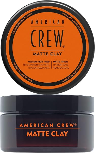 American Crew Matte Clay, Cire Cheveux Homme à l'Argile (85 g), Fixation Moyenne à Forte & Fini Mat et Soyeux, Tous Types de Cheveux, Formule Professionnelle - 1